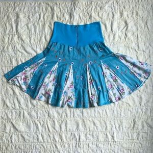 Custo Barcelona paneled floral skirt